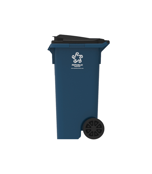 Republic Services Yard Waste Cart Recycle Cart and Trash Cart 35 Gallon