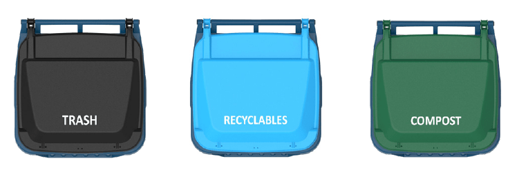 Republic Services Trash Recycling Compost Lid Color