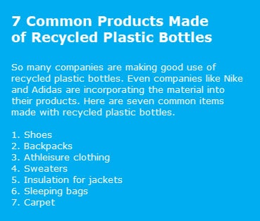 7 Common Products made of Recycled Plastic Bottles List