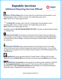 list of additional recycling services