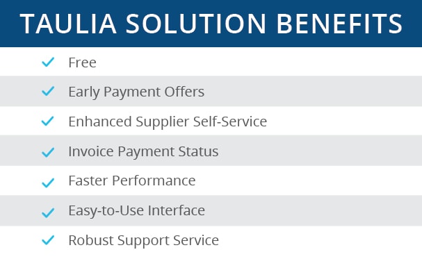 Taulia Benefits Chart