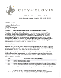 California state requirements for recycling letter