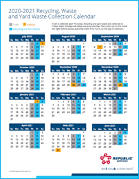 Calendar APR 2021: republic services bulk pickup calendar 2021