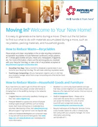 Move In Quick Tips to Reduce Waste
