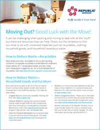 Move Out Quick Tips to Reduce Waste