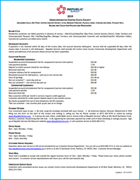 Unincorporated Contra Costa County Billing and Collection Policy 2019