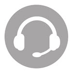 Gray and white Icon - headset