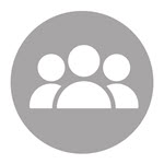Gray and white Icon - 3 people