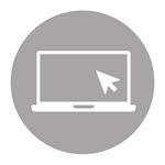 Gray and white Icon - laptop