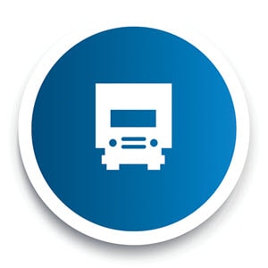 Dark blue and white Icon - truck