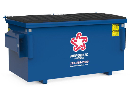 Solid waste, garbage, trash bin for businesses