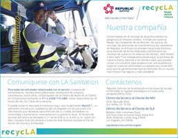 City of Los Angeles Trash & Recycling Welcome Packet Spanish