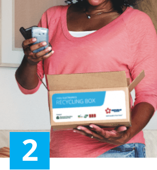 woman using services
