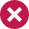 Red circle with white X for never recycle