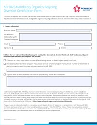 AB 1826 Diversion Certification Form
