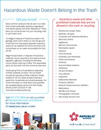 Salinas, CA Household Hazardous Waste Tips