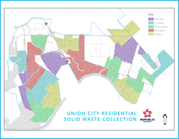 Union City, CA Trash & Recycling Collection Map