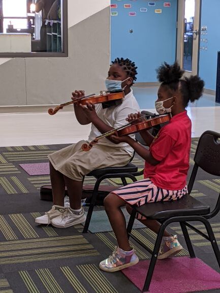 Children Playing Violins