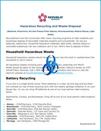 Household Hazardous Waste Disposal Tips