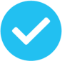 blue checkmark