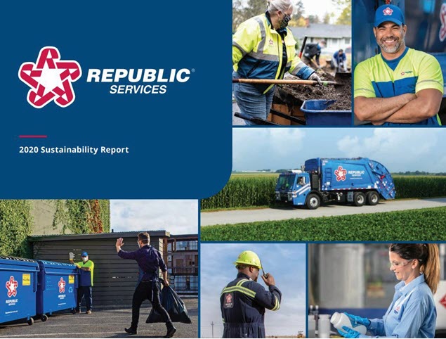 Republic Services 2020 Sustainability Report Cover Image