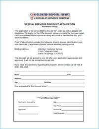 Inglewood Senior Discount Form
