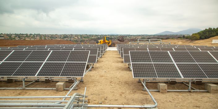 solar panels at Otay compost facility