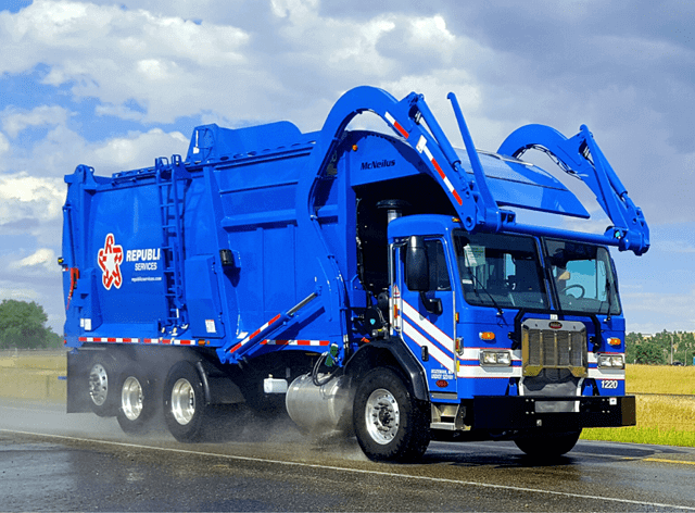 Blue Republic Services Trash Truck
