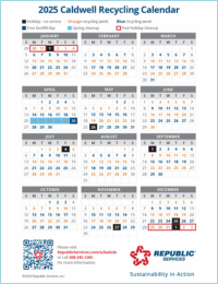 Caldwell-Recycling-Calendar-2025
