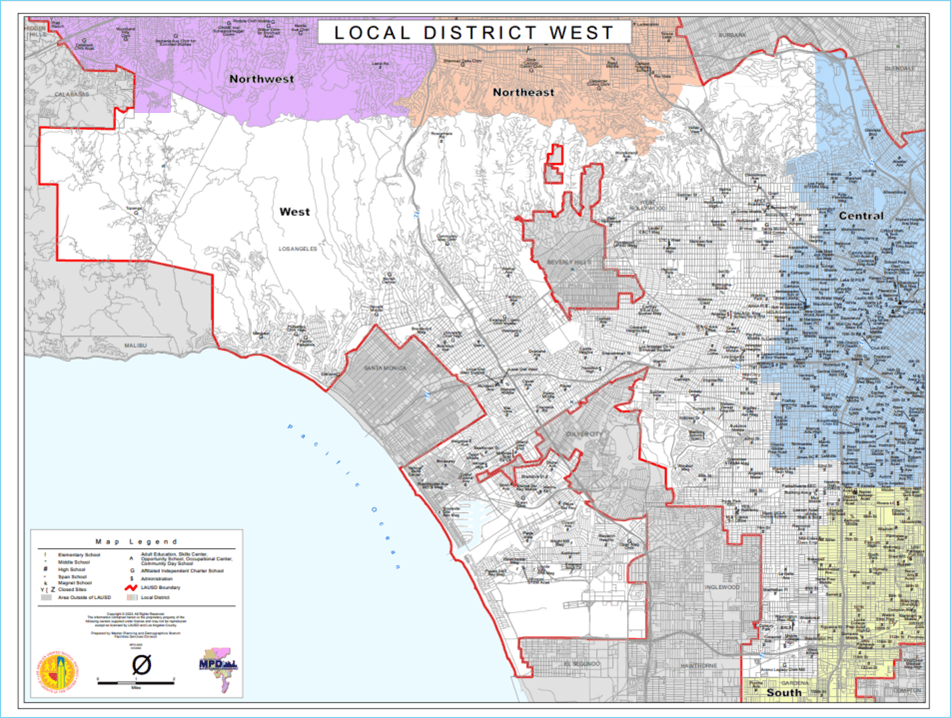 LAUSD-West-district-map