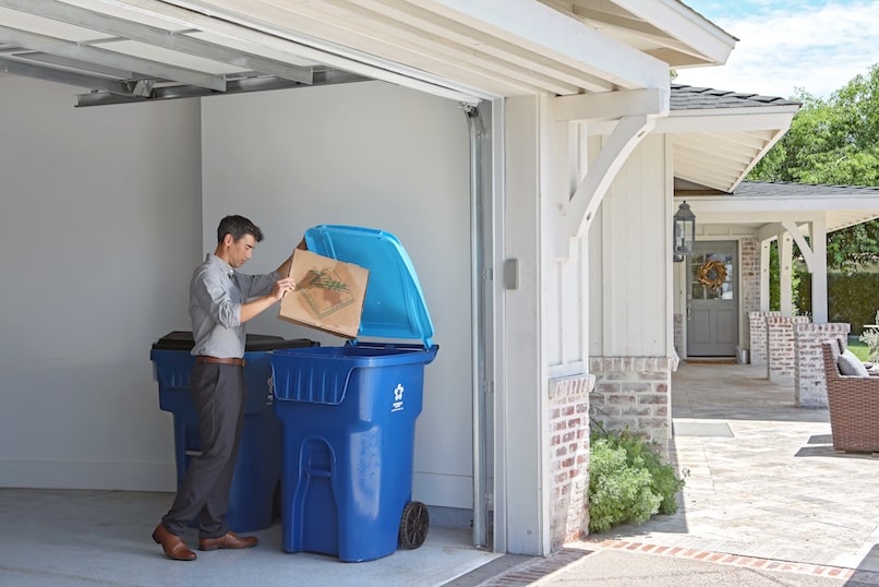 Man-Recycling-Pizza-Box
