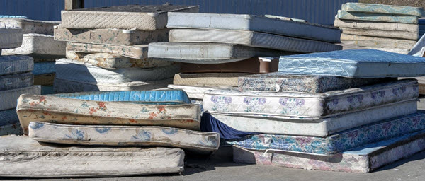 mattresses in a pile