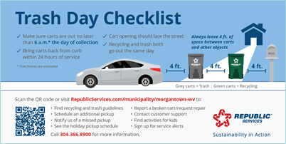 Morgantown, WV Trash Day Checklist