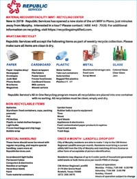 Murphy, TX acceptable and unacceptable recycling list
