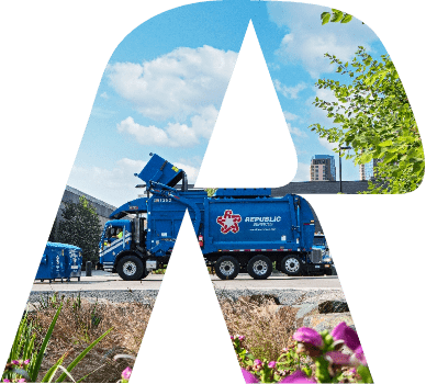 Truck image contained in R shape