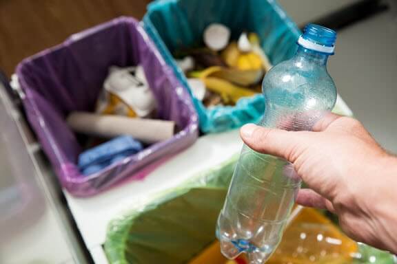 recycling a plastic bottle