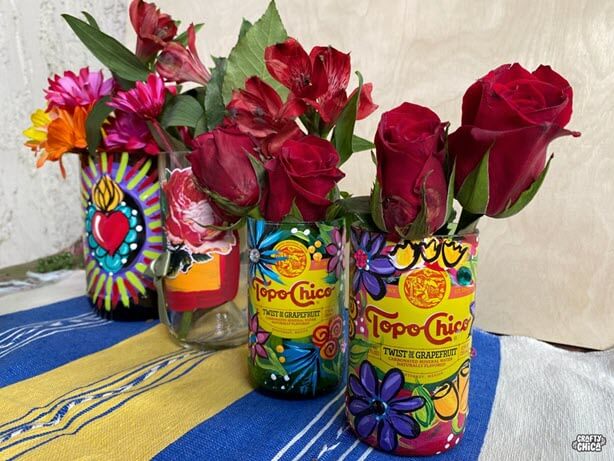 repurposed glass bottles