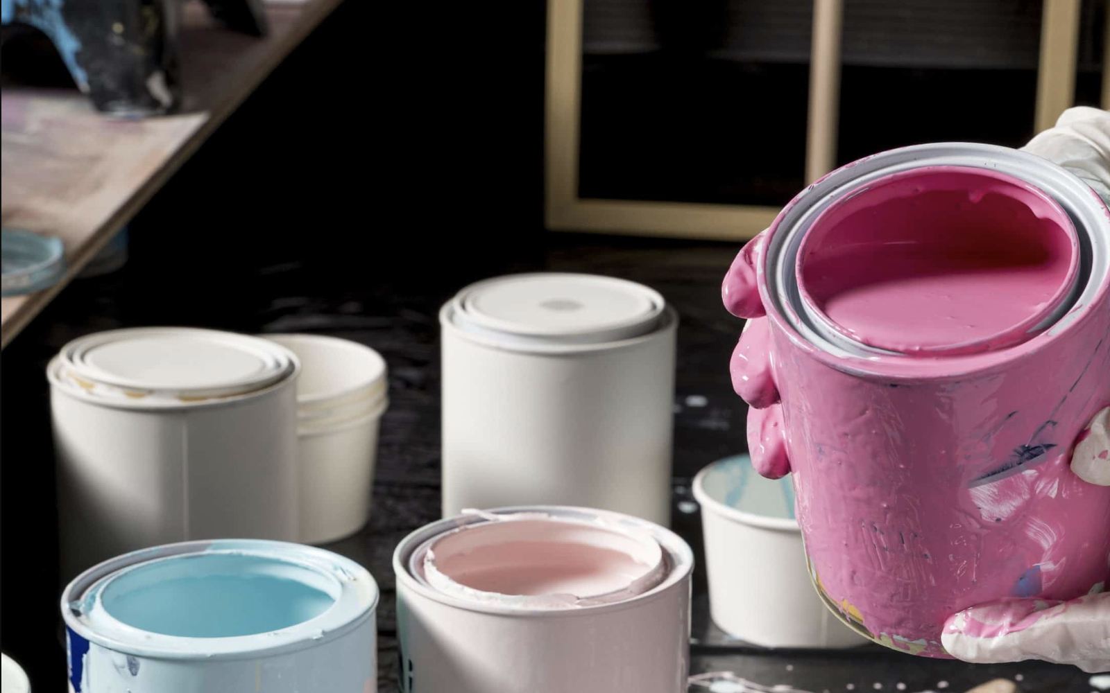 Open-paint-cans