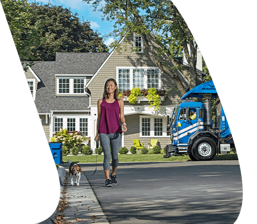 Union-City-CA-woman-waking-dog-neighborhood