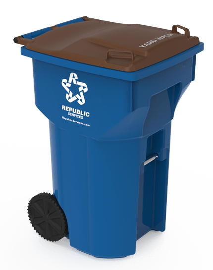 Yard Waste Cart - brown lid