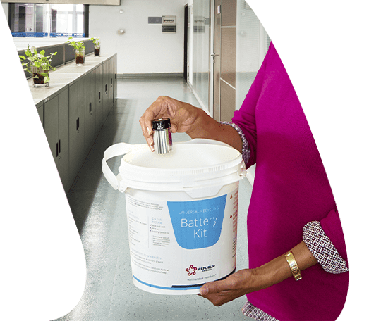 Battery recycling bucket