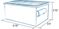 Small Dumpster Flat Top 2 yard