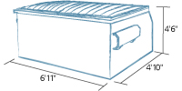 Small Dumpster Flat Top 4 yard