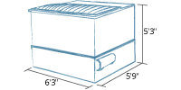 Small Dumpster Flat Top 6 yard