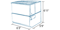 Small Dumpster Flat Top 8 yard