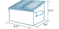 Small Dumpster Slanted Top 2 yard
