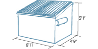 Small Dumpster Slanted Top 4 yard