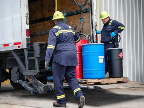 Men performing lab pack services