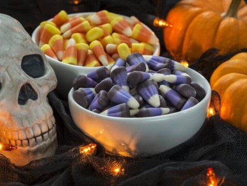 bowls of halloween candy
