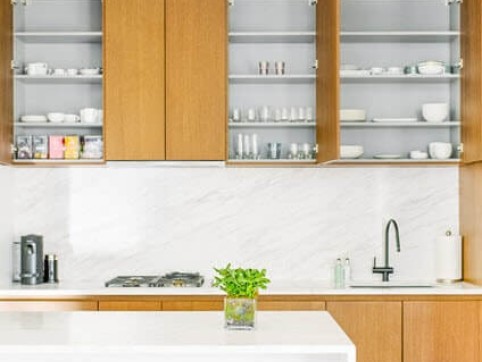 organized, modern, bright kitchen